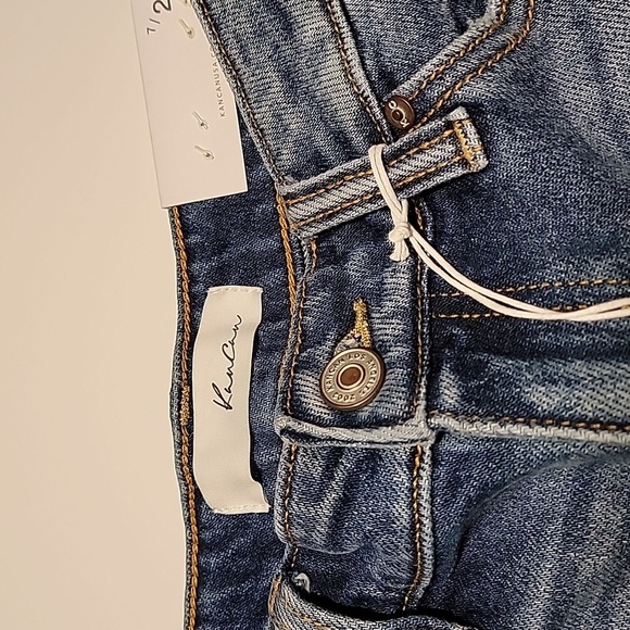 KanCan Boyfriend Blue Jeans Denim Pants Relaxed Fit Distressed Cuffed Blue 7 27 - Picture 11 of 16